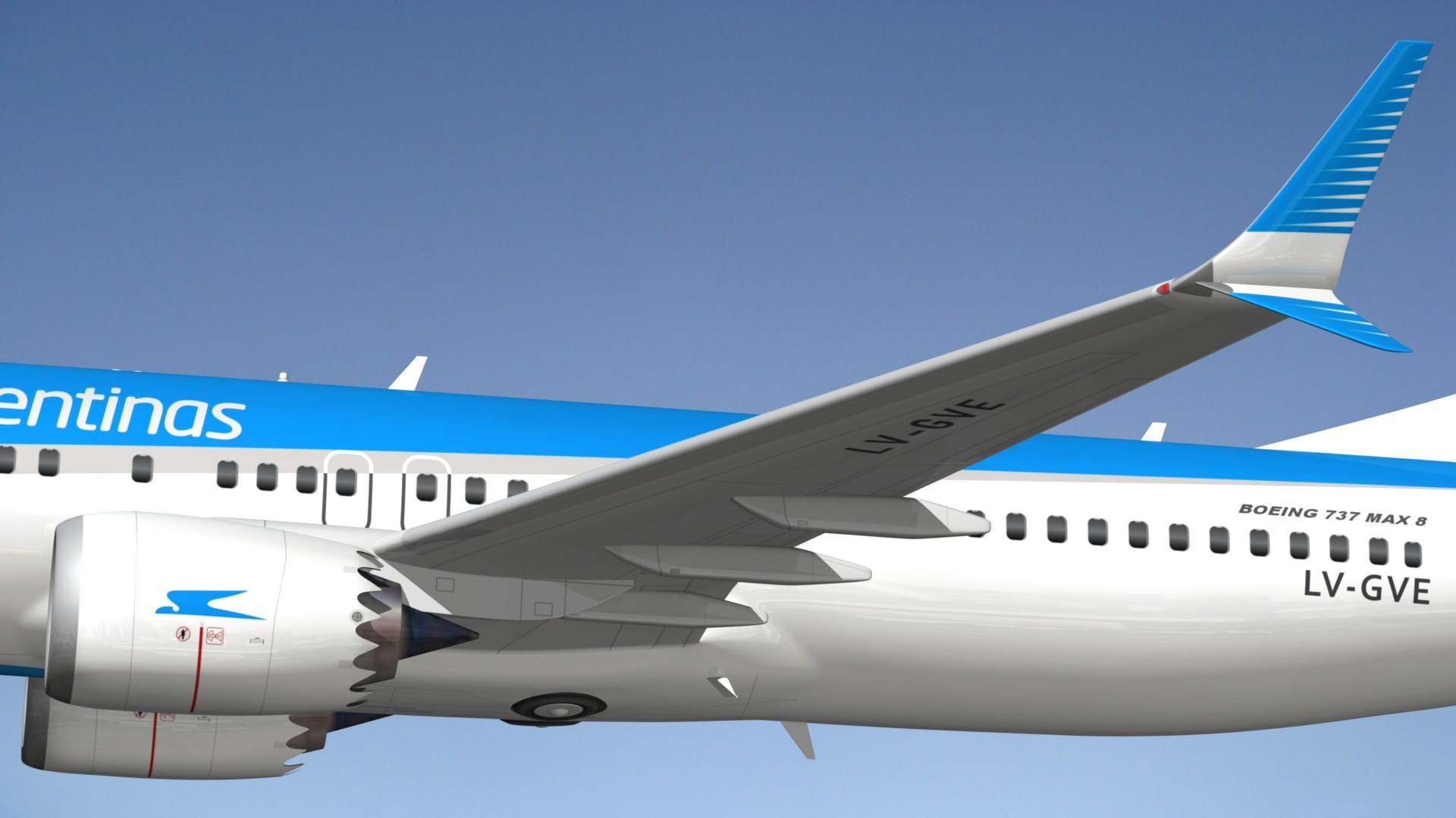 Boeing 737 Aerolineas Argentinas 3d Model Turbosquid 1662081 7768