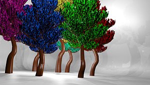 fantasy trees 3D model