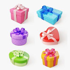 Stylized Gift Box Pack model
