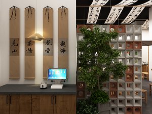 Modern Chinese Style Hot Pot Restaurant model