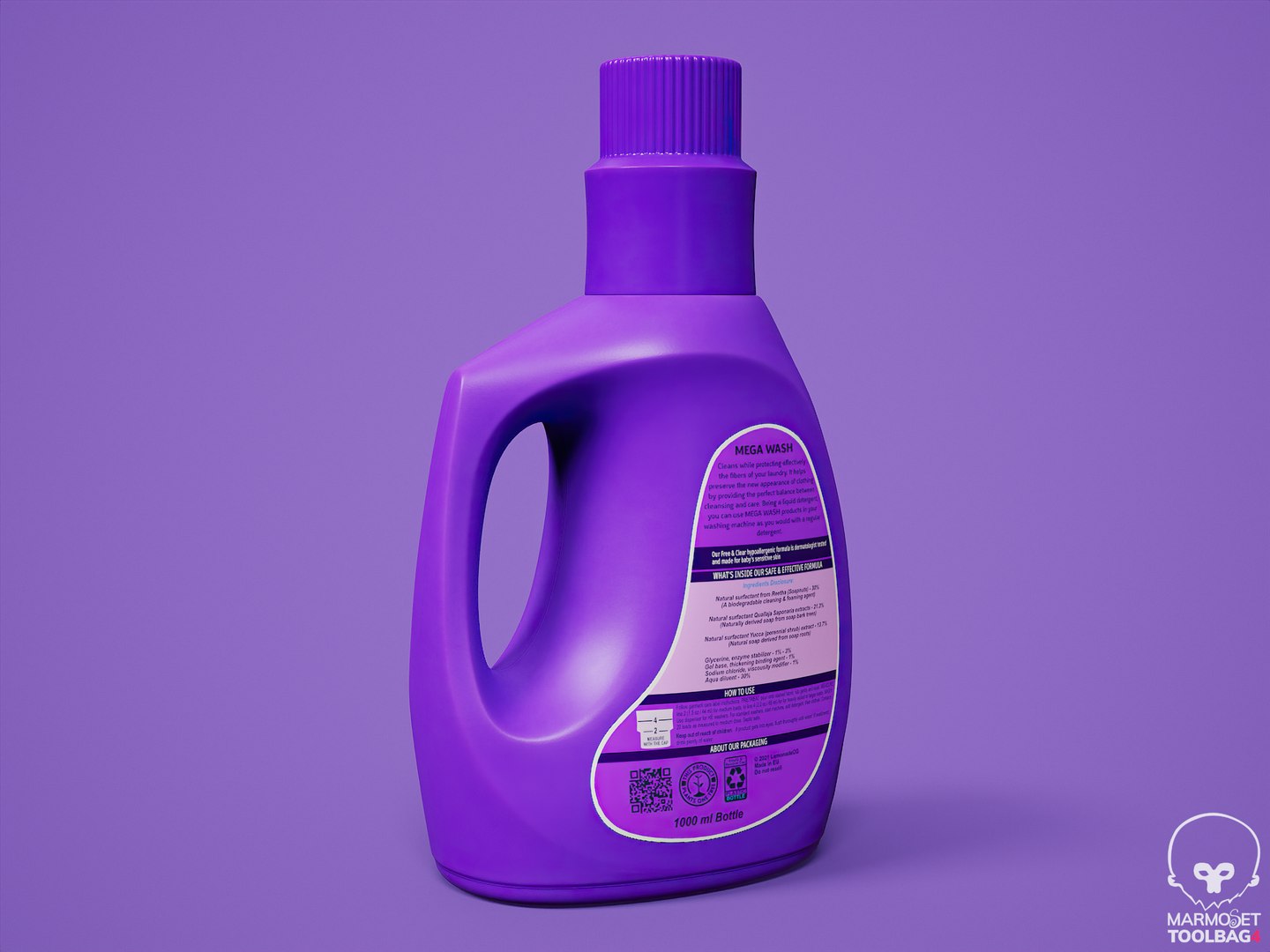 3D Laundry Detergent Bottle PBR Model - TurboSquid 2002270