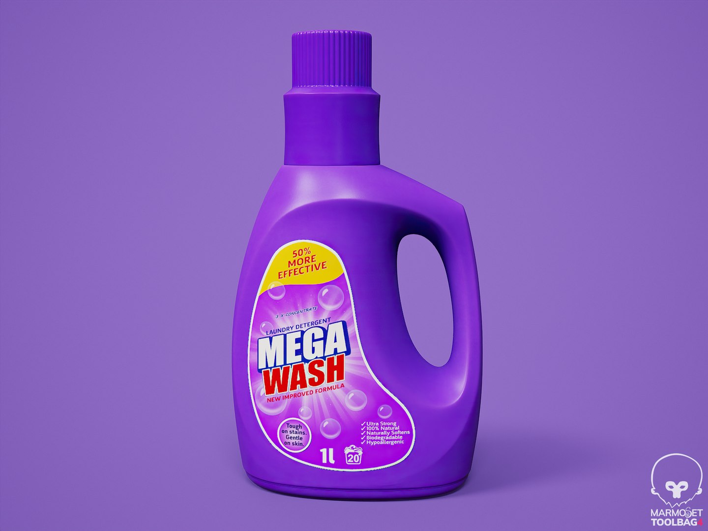 3D Laundry Detergent Bottle PBR Model - TurboSquid 2002270