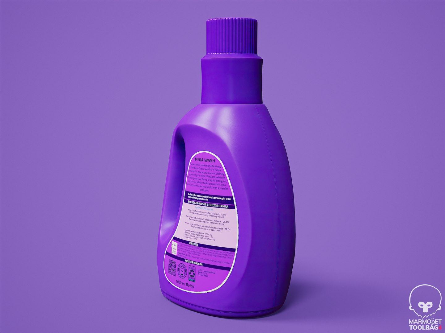 3D Laundry Detergent Bottle PBR Model - TurboSquid 2002270