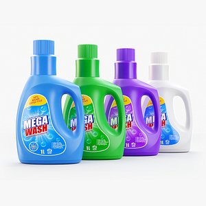 3D Laundry Detergent Bottle PBR model