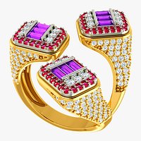 Square Baget Women Ring