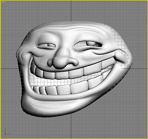 Trollface White 3D Model $24 - .3ds .blend .c4d .fbx .max .ma .lxo .obj -  Free3D