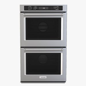 kitchenaid Detail Photorealistic 30 Double Wall Oven KODE500EBS