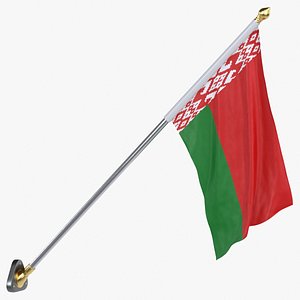 Belarus Cloth Flag Wall Mount Animated Loop model