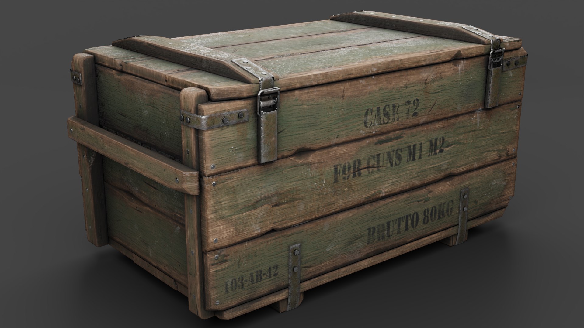 3D Model Military Wooden Box - TurboSquid 2146846