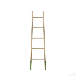 3D ladder hanger -wood painted