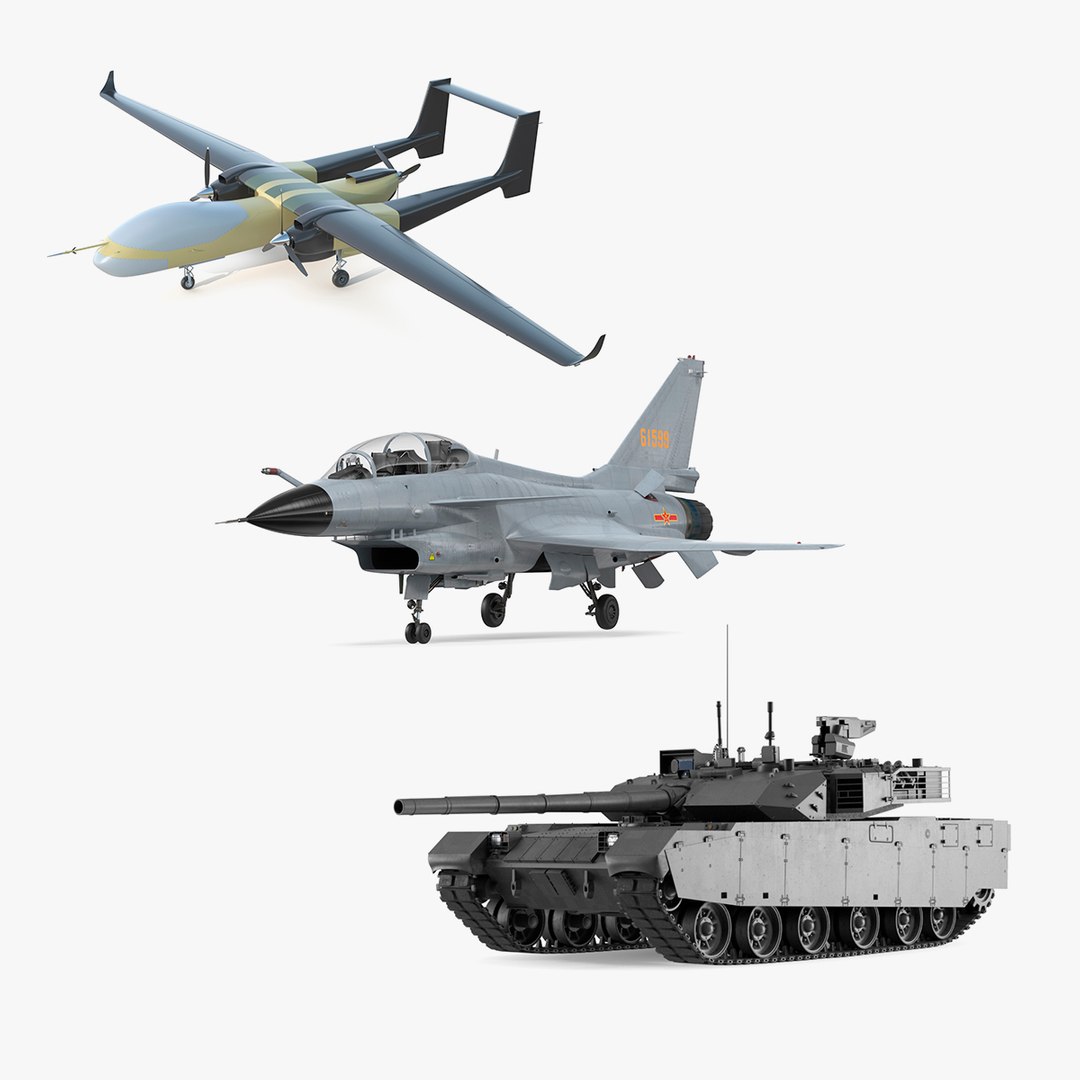 Chinese Army Defense Collection 3D model preview