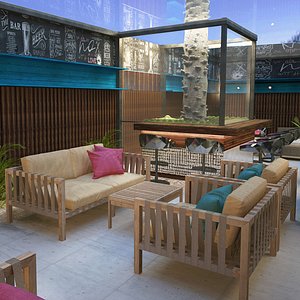 3D model scene restaurant bar lounge