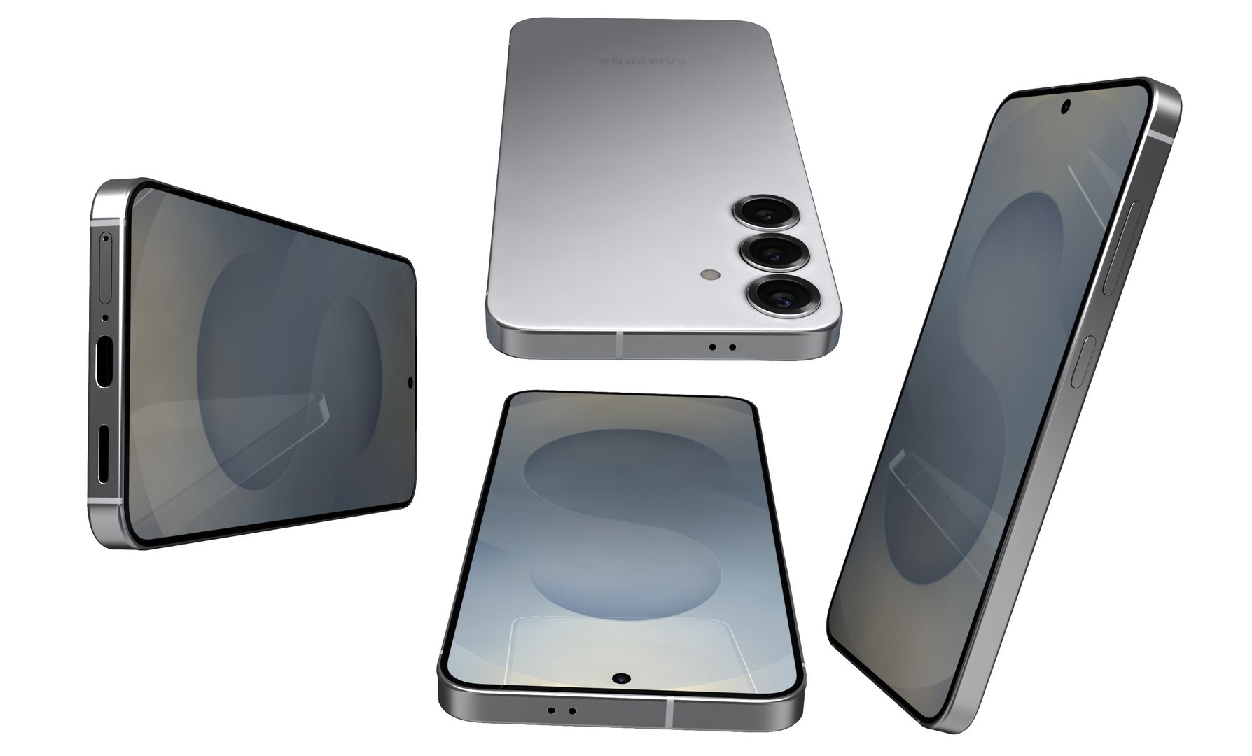 Samsung Galaxy S25 Plus Silver Shadow 3D Model - TurboSquid 2346223