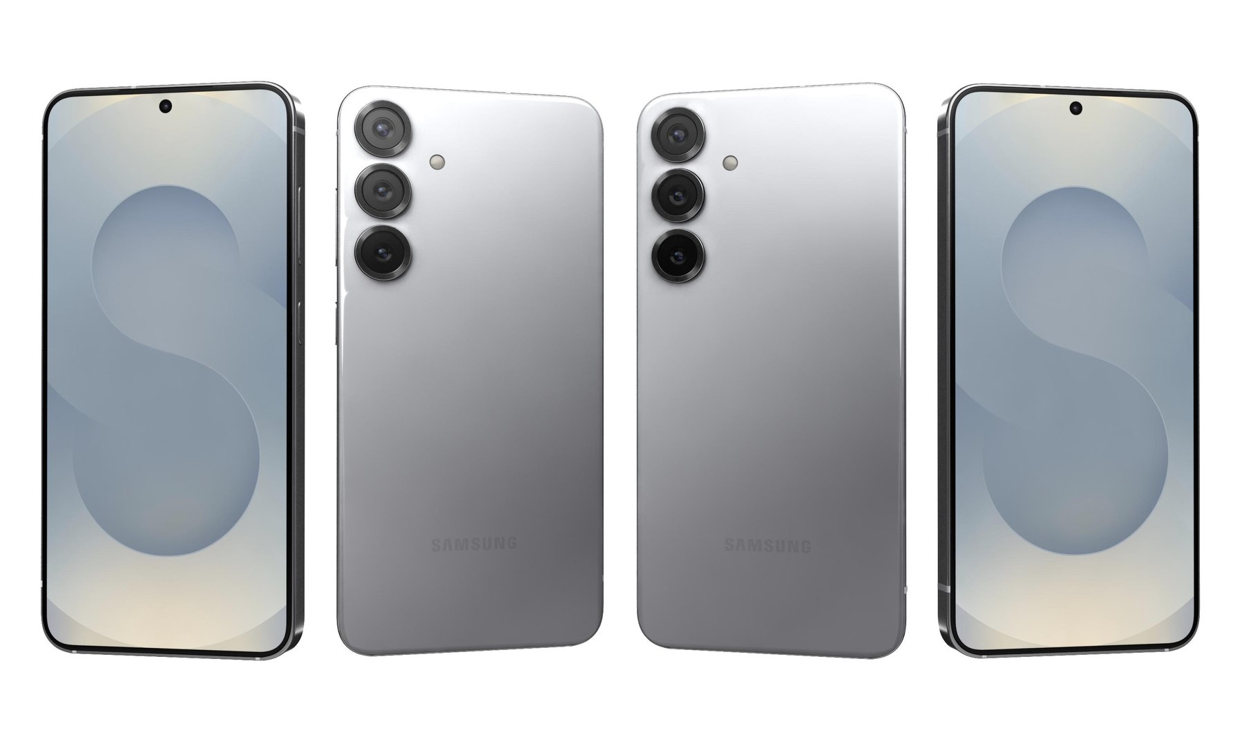 Samsung Galaxy S25 Plus Silver Shadow 3D Model - TurboSquid 2346223