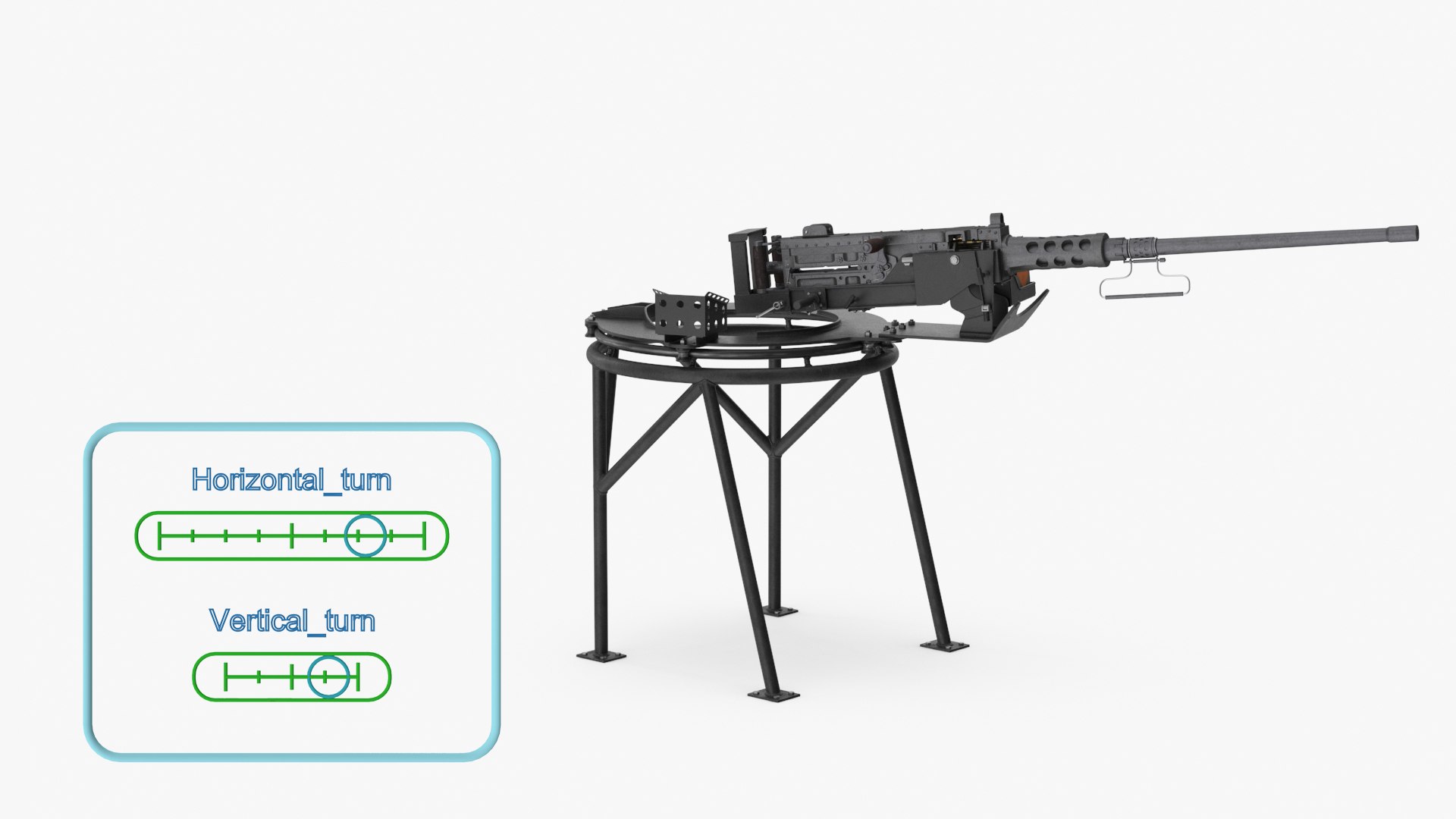 Pickup Mounted Heavy Machine Gun With Ring Mount Rigged 3D Model ...