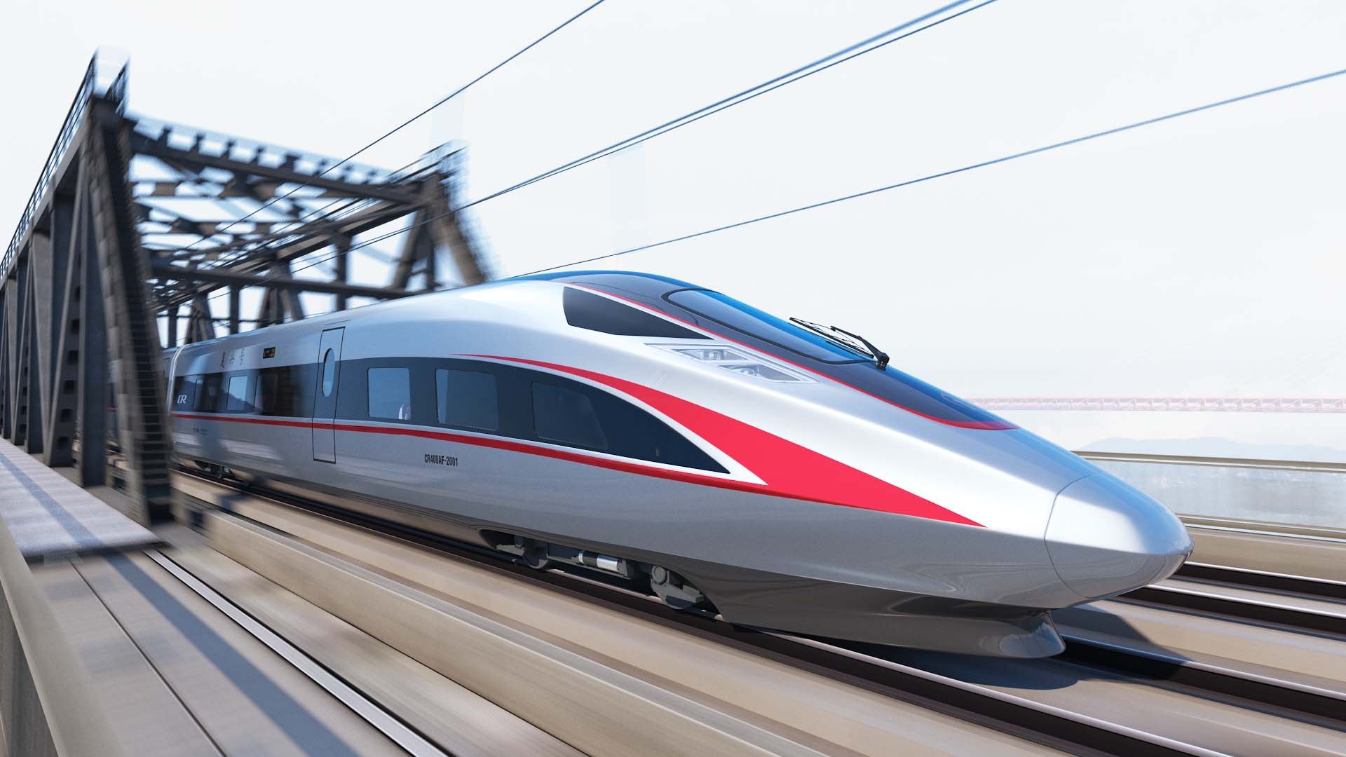CR400AF FuxingTriebzug der chinesischen Hochgeschwindigkeitsbahn 3D