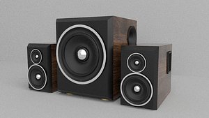 3D set speakers model