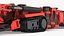 3D New Track Mounted Mobile Miner Red Rigged for Maya