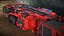 3D New Track Mounted Mobile Miner Red Rigged for Maya