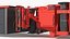 3D New Track Mounted Mobile Miner Red Rigged for Maya