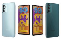 Samsung Galaxy F23 Aqua Blue And Forest Green Low Poly