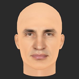 Low Poly Wladimir Klitschko Head 3D model