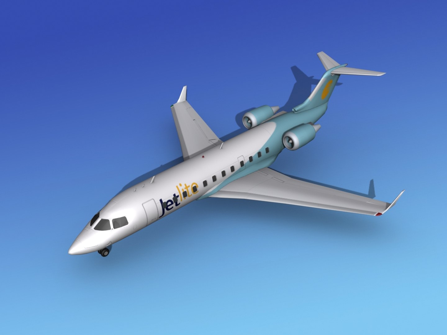 3d Bombardier Crj200 Canadair Jet