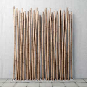 3D decor bamboo model