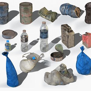 3D Garbage Pack - Ocean Floor