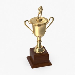 soccer trophy 3d c4d