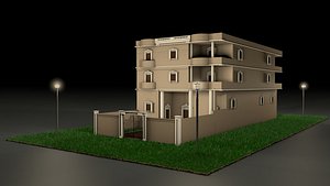 3D house villa home model