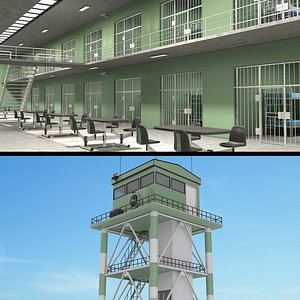 Prison and Watch Tower 3D