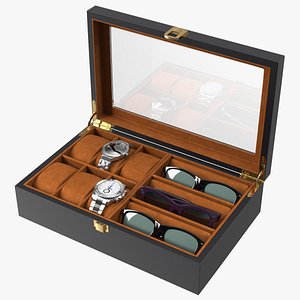Organizer with Watches and Glasses 3D model