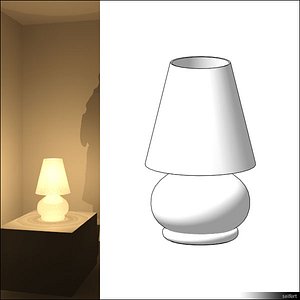 free table lamp 3d model