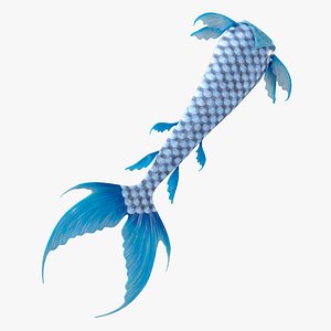 3D Mermaid Tail Blue