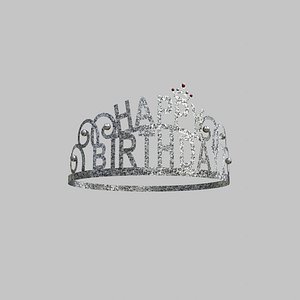 3D Crown Happy Birthday model