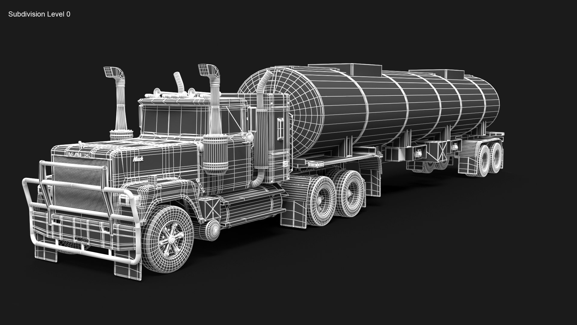 3D Model Mack Super-Liner Tank Trailer - TurboSquid 1723736
