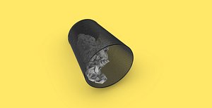 Overturned wastebasket 3D model