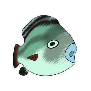 Cartoon Tilapia Fish Swimming