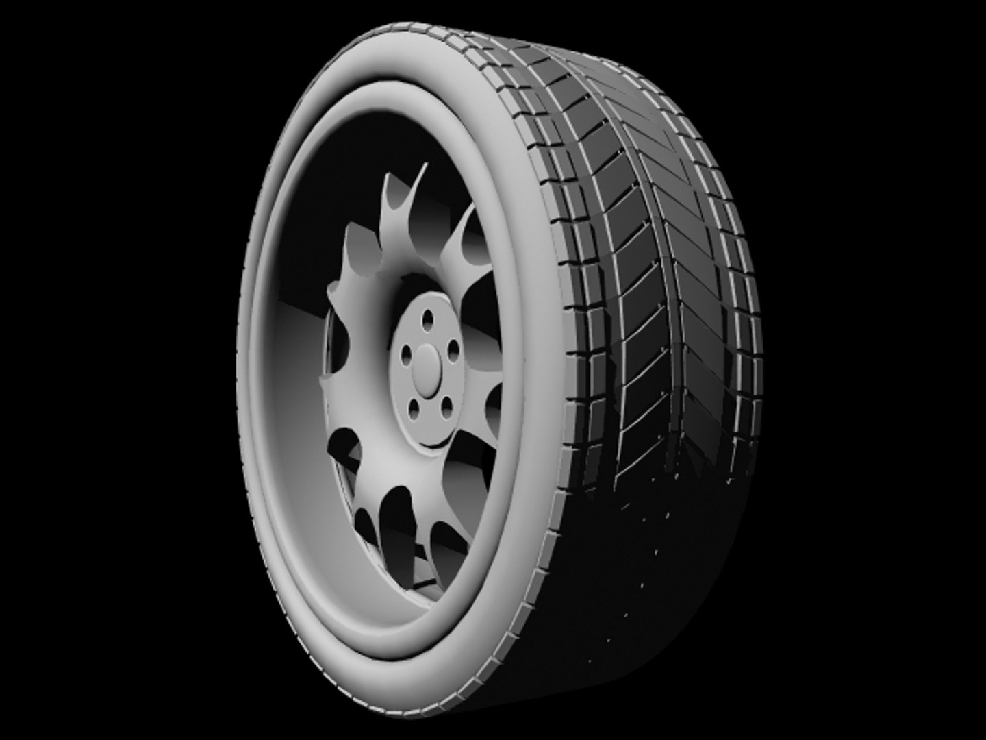 Chrome Racing Rims Obj