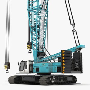 3D crawler crane generic rigged