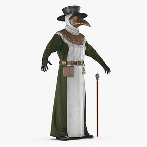 3D plague doctor model