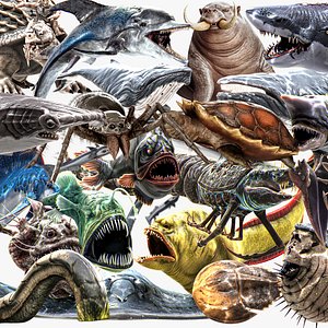 20 Creatures 3 Bonus Models - Underwater Creature Fish