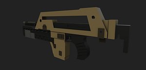 stylized m41a rifle 3D