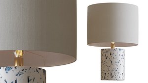 Blue Terrazzo Table Lamp