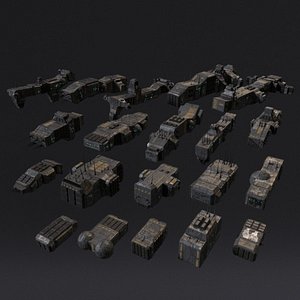 spaceship pbr 3d model