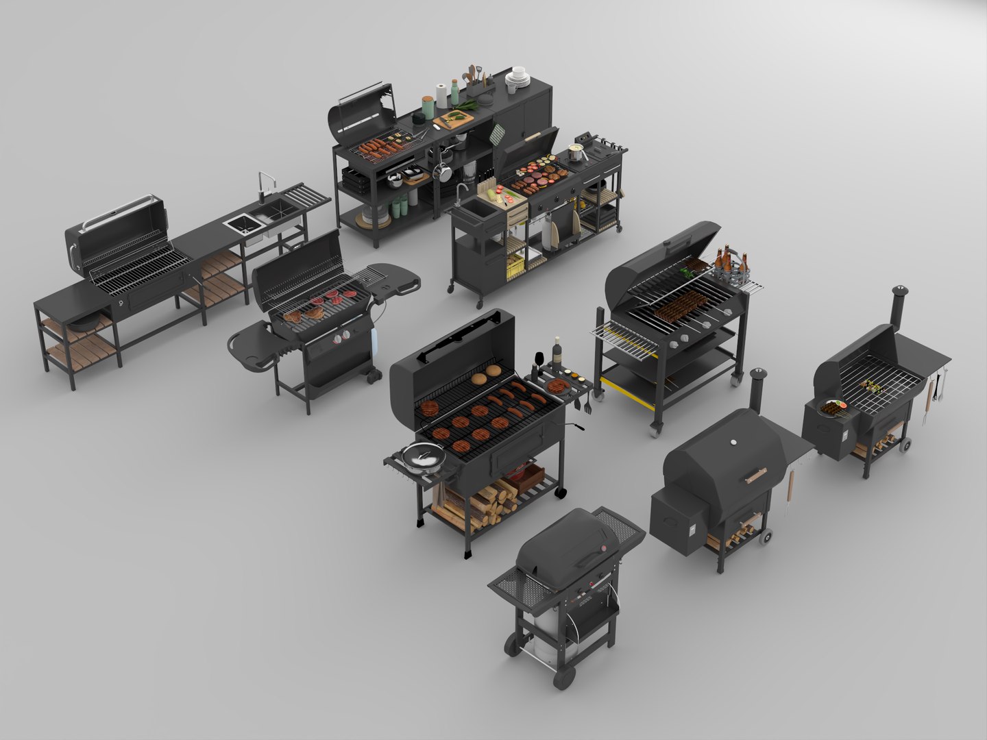 3D Outdoor Kitchen BBQ Station Set https://p.turbosquid.com/ts-thumb/uI/f0wBor/lv/bbq3/png/1782997661/1920x1080/fit_q87/fdc15e0aa513ec83aebf7a6786255d7d8261e20c/bbq3.jpg