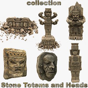Stone Totems and Heads