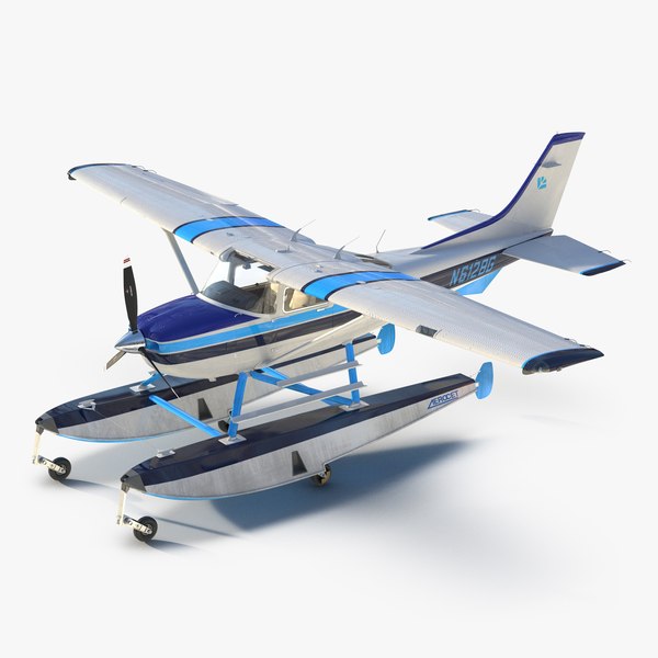 3d model cessna 182 skylane floats