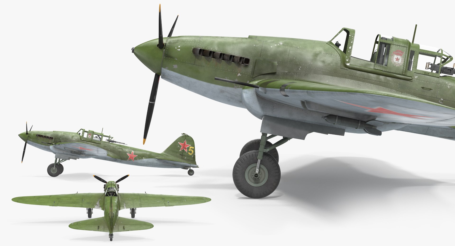 Ilyushin il-2 wwii soviet 3D - TurboSquid 1205392